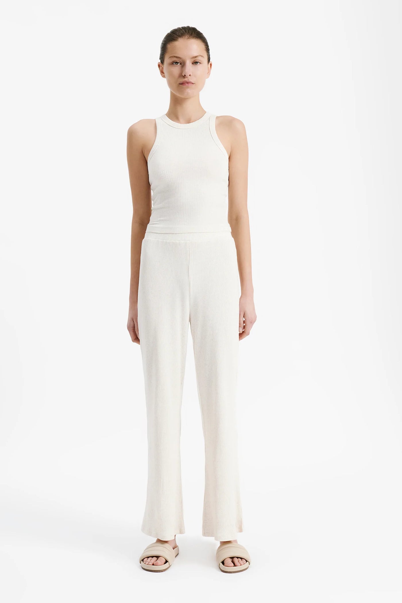 Lounge Rib Tank | Cream Marle