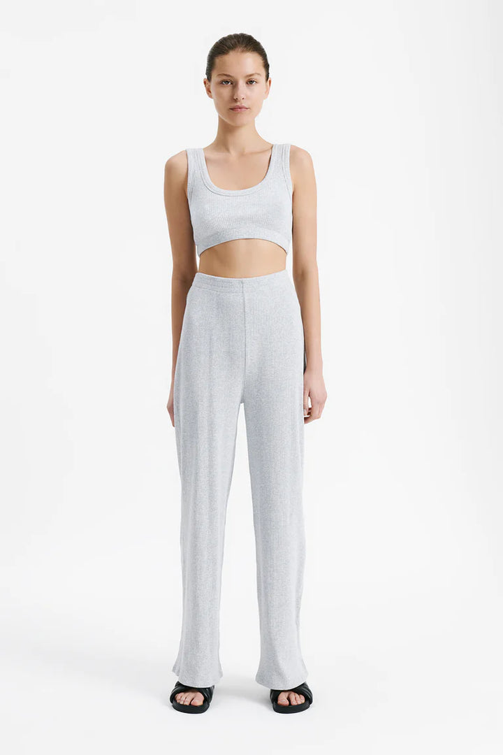 Lounge Rib Crop | Grey Marle