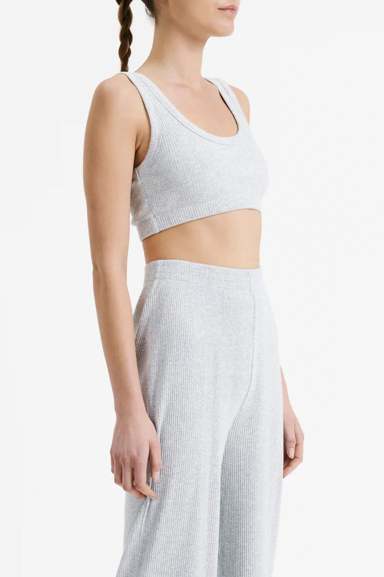 Lounge Rib Crop | Grey Marle