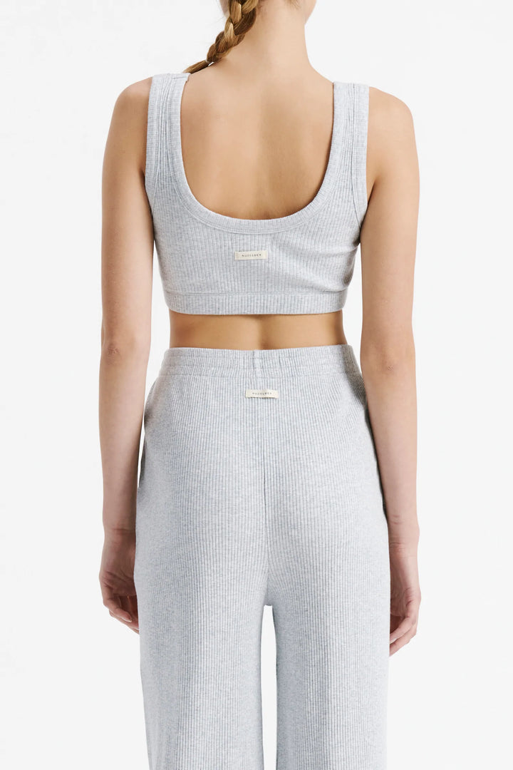 Lounge Rib Crop | Grey Marle