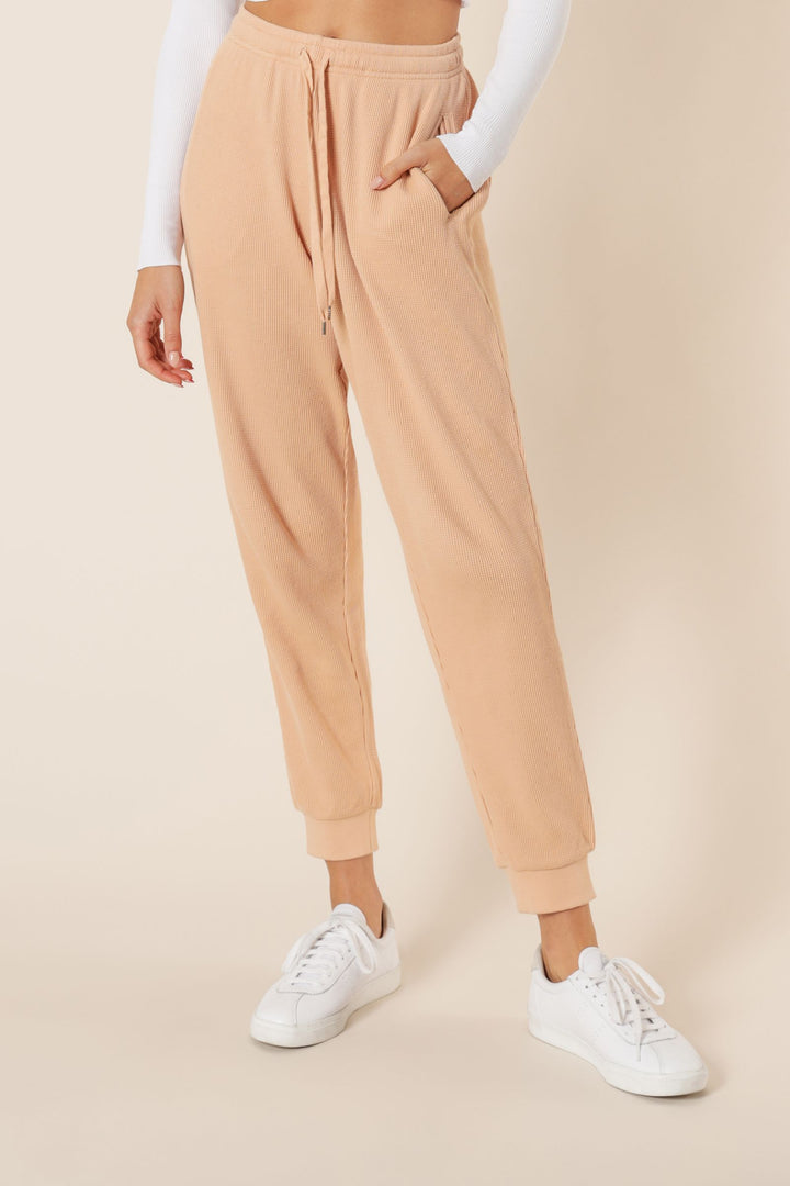 Uma Waffle Trackpant | Biscuit